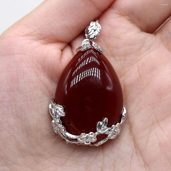 Ciondoli per la caduta dell'acqua di pietra naturale Agate Agate Caspite Rose Quarzo Ciondolo per accessori per collana fai -da -te femminile.