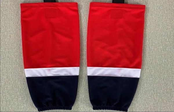 Nuovi calzini da hockey su ghiaccio calzini da allenamento 100 calzini da pratica in poliestere attrezzatura da hockey rossa8765072