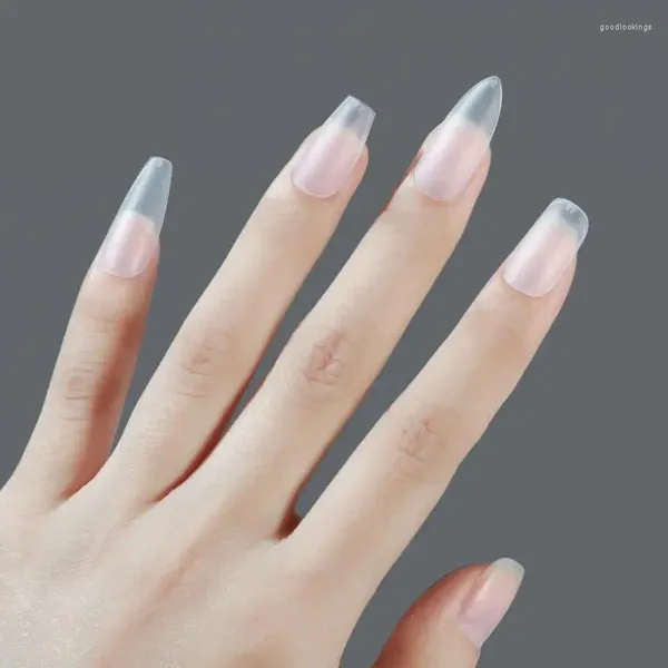 False Nails Kurve Nagel Tipps xxl extra lang quadratisch gefälschter Acryl Französisch Volldeckel transparent weiche Gel Salon -Werkzeuge