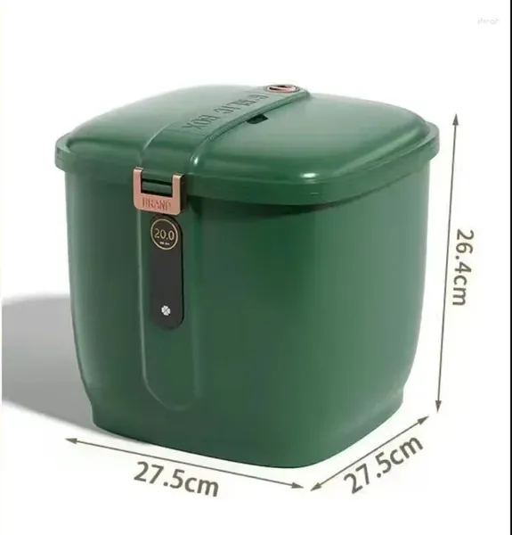 Garrafas de armazenamento domésticas à prova de umidade e à prova de insetos caixa de arroz selada farinha de plástico grande capacidade