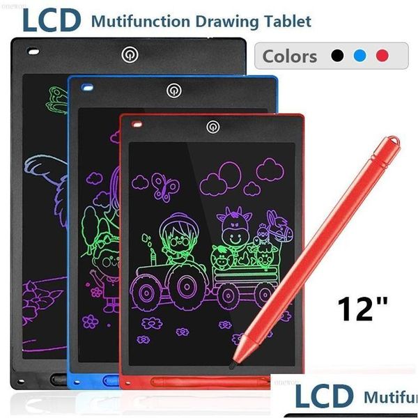 Tablets gráficos Pens escrevendo tablets Ding Board Childrens Iti Sketcad Toys 8.5 10 12 polegadas LCD Magic Blackboard com UPG DHS20
