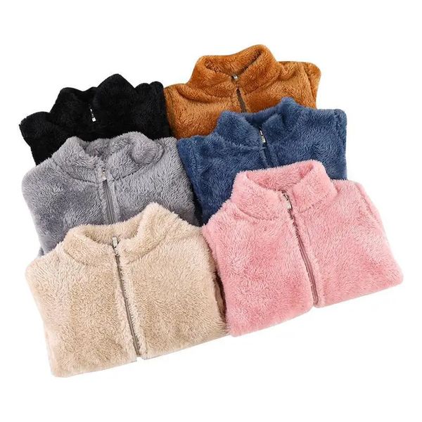 SCADLA DI VELVET BAMBINI Top ad addensare per bambini peluche Autumn Inverno vestiti per bambini per ragazzo Solido morbido mortoiolo 231221 231221