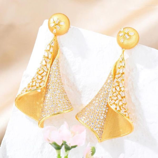 Dangle Ohrringe Kellybola Originaler großer Tropfen für Frauen feine Brauthochzeitsfeier Luxury Hundergendes Top Shiny Jewelry Hochqualität