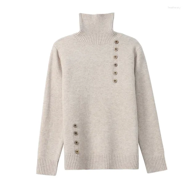 Maglioni femminili xjxks addensato jumper inverno caldo 2024 in lana di lana di alta qualità Ladie da signore Turtleneck.