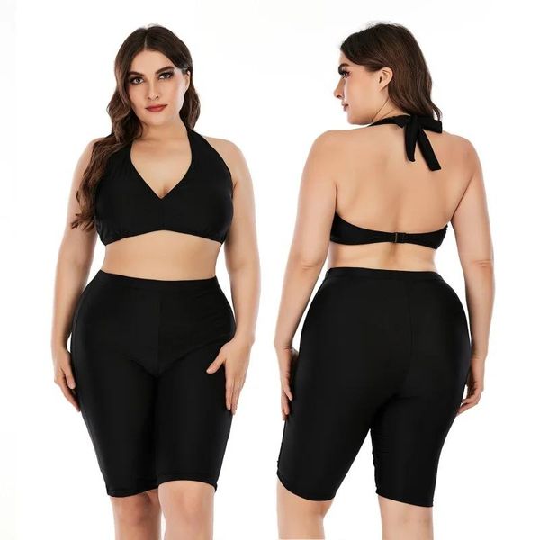 Roupa de banho feminina de duas peças plus size dividir maiô grande copo biquíni maiô tamanho grande maiô feminino 2022