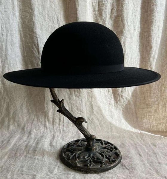 Geniş Memul Şapkalar 202311-Jun Chic INS KIŞ KÖTÜ YÜK YÜK Zarif İnce Şerit Lady Leisure Güneş Şapkası Kadın Tatil Kapağı