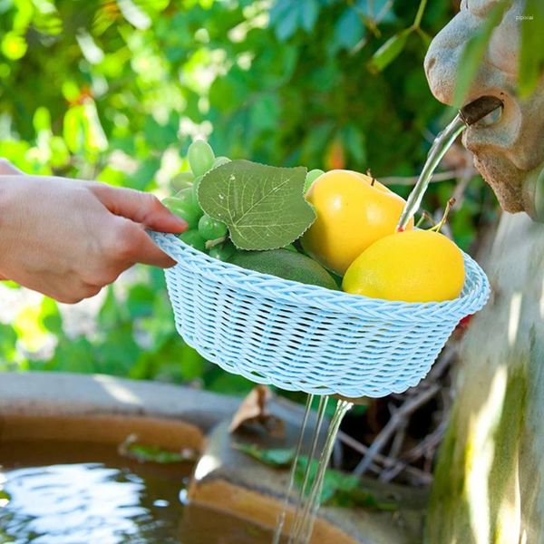 Conjuntos de utensílios de jantar 2 PCs Tub Storage Basket Baskets