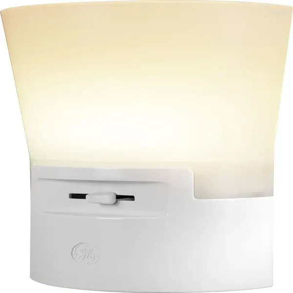 Lampada da parete Sconce Night LED Luce dimmerabile Plug-in Dusk-to-Dawn Bianco 5in 45123 Plafoniere Decorazione bagno Tavolo Camera da letto