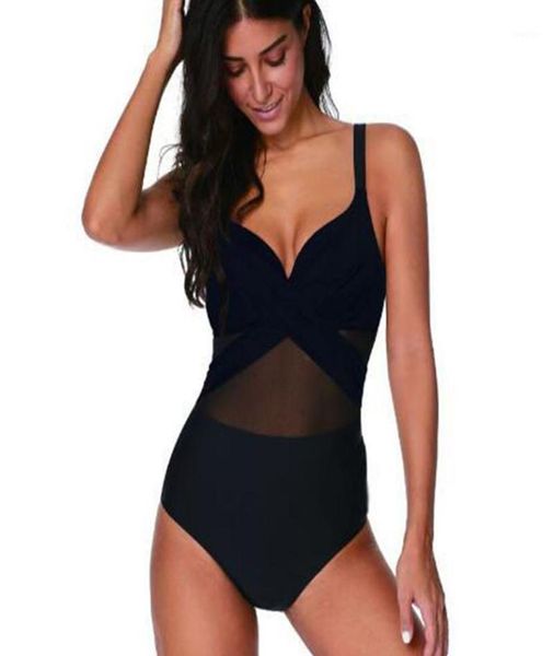 Sexy Badeanzug Frau039s Bikini großer Größe hoher BH -Onepiece Badeanzug Strand Große Brüste Plus -Größe Strumpfhosen Onepiece17052544