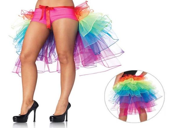 Women039s Skirt Gritta per trambusto arcobaleno a strati Dance Tulle Tutu Gonna per clubwear Carnival American Party Gonnets Dance Fairy9975644