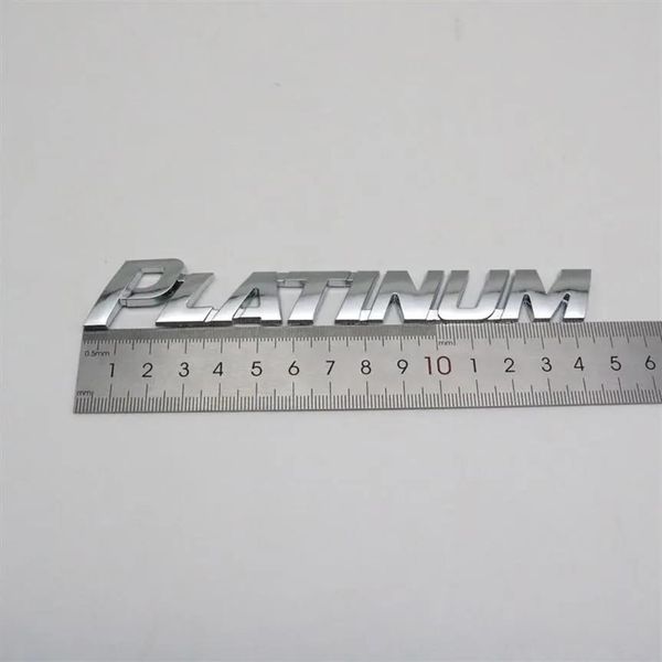 Наклейки для логотипа автомобиля Toyota Platinum Emblem Logo 3D -буквальная наклейка хром серебряный серебряный багажник с багажником Auto Badge Decal192c