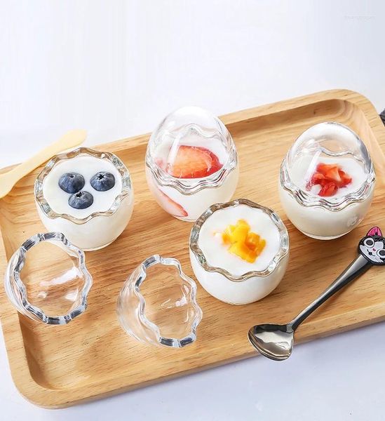 Pratos giemza ovo casca prato geléia diy sobremesa recipiente 1pc engrossado copos de vidro de alta qualidade para bandeja de castiçal utensílios de mesa