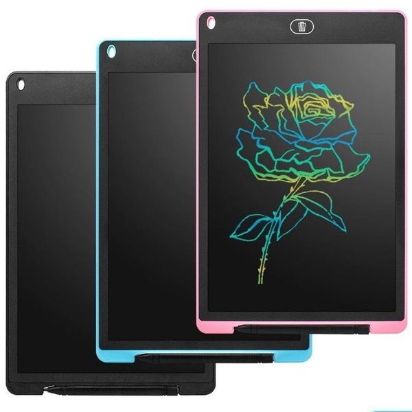 Tablets de gráficos canetas 12 polegadas colorido lcd write tablet eletrônico blackboard bloco de manutenção placa de ding digital colorf uma chave clara dhv30