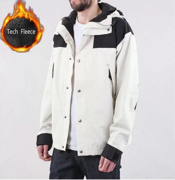 Jaquetas masculinas tecnologia casaco de lã outono inverno quente jaqueta mais veludo outerwear três em um estilo casacos à prova vento esporte mountai8066919