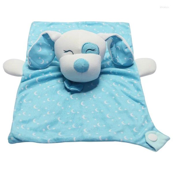 Battaniyeler sevimli köpek köpek tasarımı yatıştırıcı battaniye bashful piggy bebek güvenlik havlu çocukları yatağa yatıştırmak