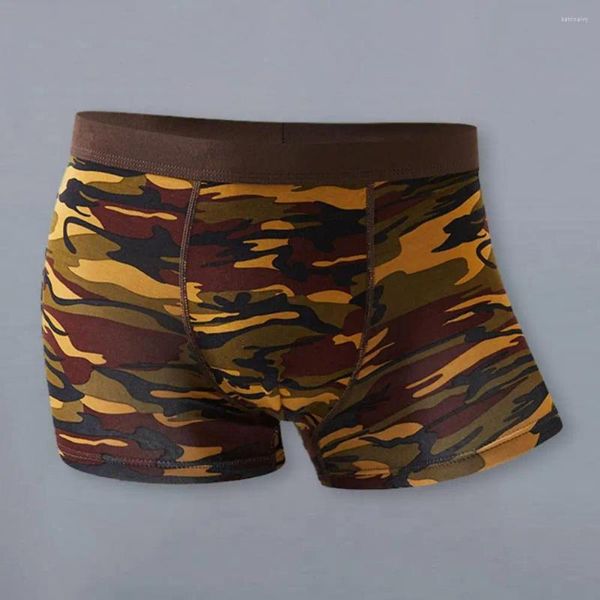 Unterhosen, atmungsaktive Herren-Unterwäsche, stilvolle Camouflage-Männer-Modal-Boxershorts mit mittlerer Taille für Outdoor-Sportarten, tägliches Tragen