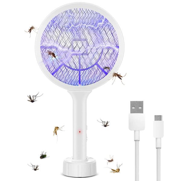 Controle de controle de pragas Profissional Mosquito assassino Bat USB Racket elétrico recarregável mata mosquitos insetos bug bug bug zapp zapp zapp