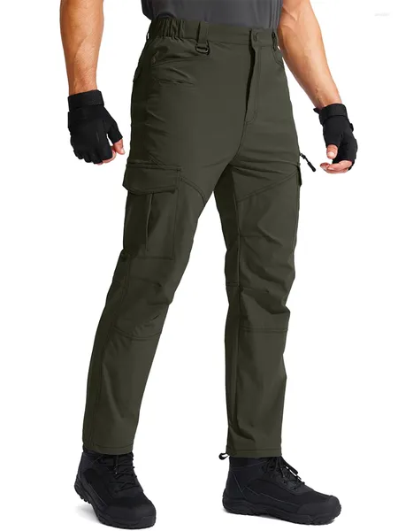 Calças masculinas G Gradual resistente à água relaxada ajuste combate tático Exército Trabalho com multi -bolso