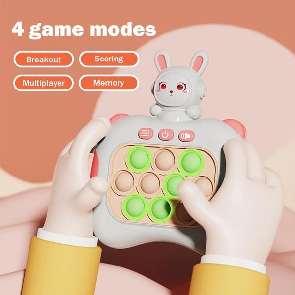 Spieler tragbare Spiele Spieler Schnelle Push -Spielekonsole mit Soundlicht -Puzzle -Knopf Gopher Game Machine Antistress Hand Eye Coordination