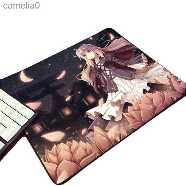 Mouse Pads Handgelenk ruht wunderschönes Hexenanime -Mädchen Touhou Projekt Animation Spiel Gummi -Maus -Pad Mini PC Tischmatten Laptop Tastatur Mousepadl231221