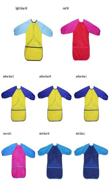 Tragbare Langarm Kinder Kinder SMOCK WASSCHOCK MALE APRON ART SPRONS BUTTAIRLY GIFT LERNEN EDINESS INTERATISCHE TOYS2341204