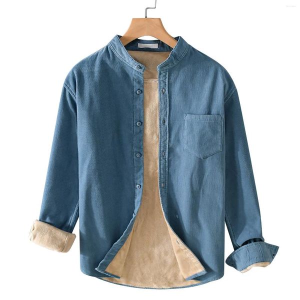 Herren Casual Shirts Jacke Cord -gepolstertes Hemd Langes Kurzarm Summer Top B Leotard Männer Western Cowboy