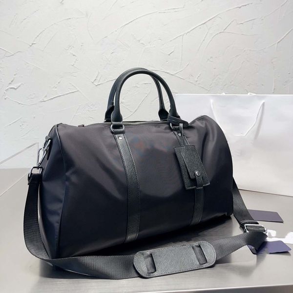 Men Fashion Duffle Bag Triple Black Nylon Travel Bags Mens Handle Luggage Gentleman Business Tote with Shoulder Strap messenger bag shoulderbag crossbody