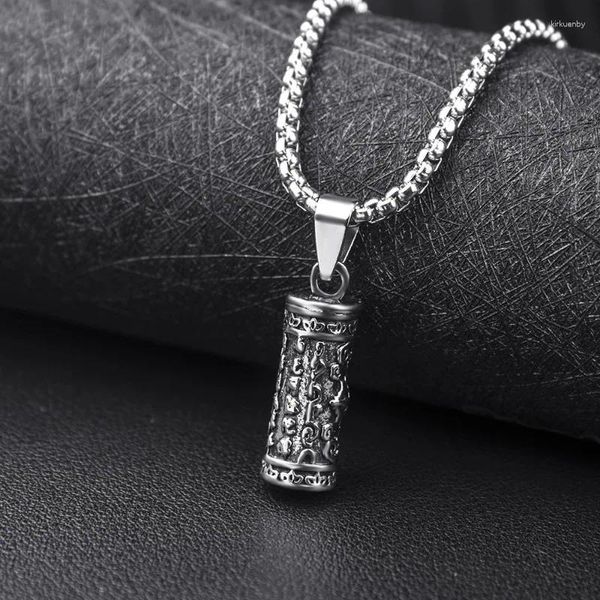 Colares de pendentes wanzhi colar de corrente de aço inoxidável simples para mulheres e homens Design personalizado Jóias de casal de metal