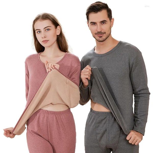 Herren-Thermounterwäsche für Männer, warm halten, lange Unterhosen für Damen, elastisches Material, Winterkleidung, Innenbekleidung, Verkauf in Sets