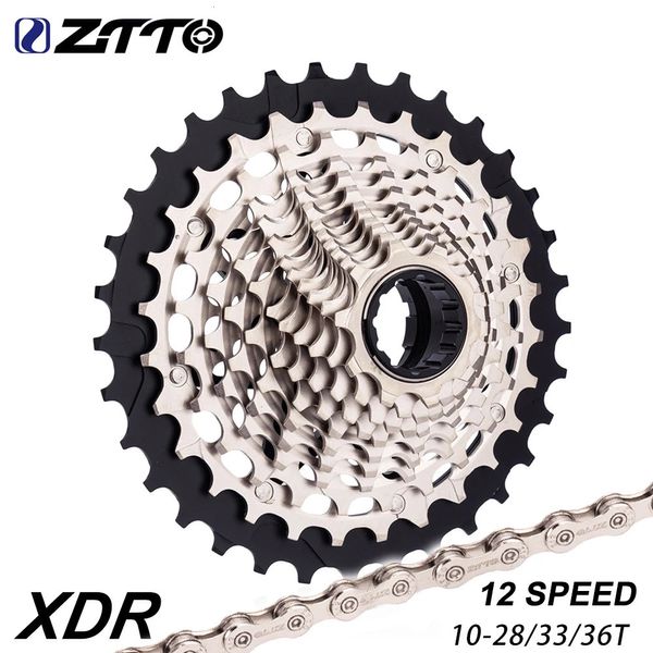 ZTTO 12 Speed ​​XDR Road Bike Kassette 12s Kette 1028 33 36T Stahlrad Fahrradgetriebe Ultraleicher Freilauf K7 12 V Sprocket 231221