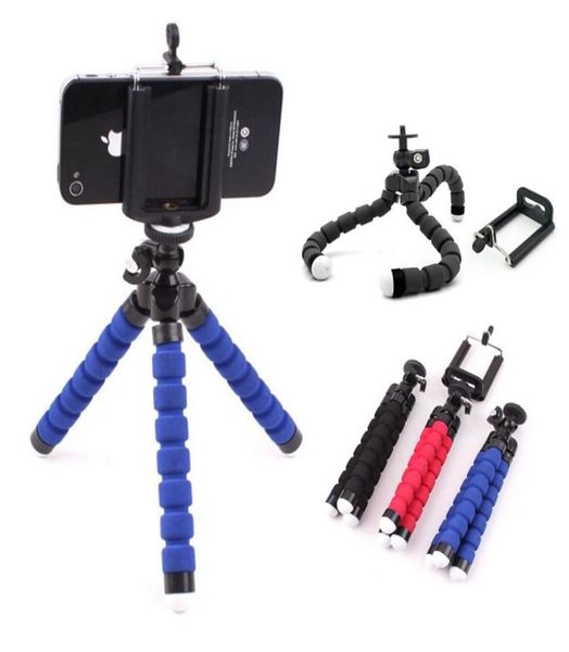 Jenerik mini ahtapot esnek tripod standı montaj pod monopod monopod kabarcık selfie stant adaptörü iPhone 6 6s Samsung S6 E9639236