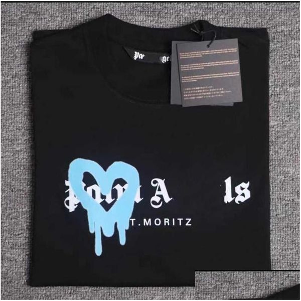 T-shirt da uomo 2023 Estate Mens Palm T Shirt Iti T-shirt Palms Palmangel City Designer Limited Inkjet Letter Printing Womens Angels An Dhbll