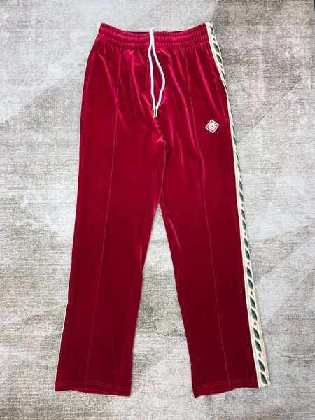 Herren neueste Kollektion Designer Beautiful Red Track Jogginghosen ~ US -Größe Hosen ~ Tops Mens Yoga Joggers Track -Schweißhosen