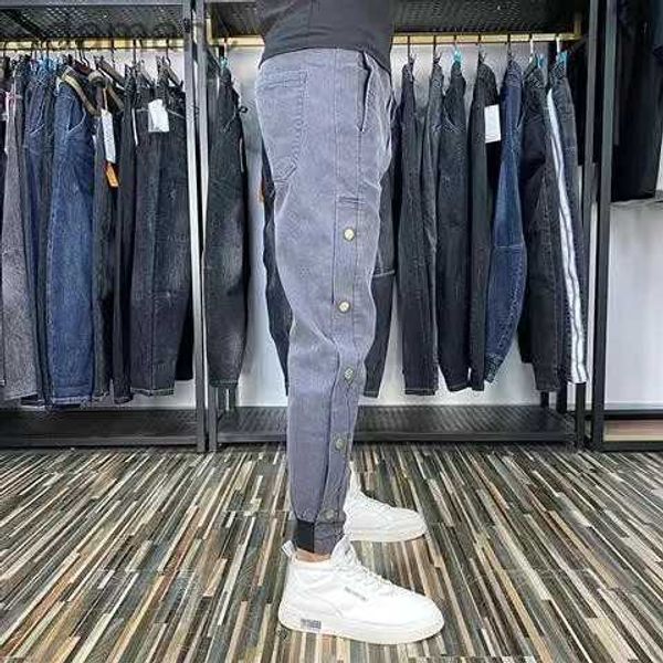 Erkek kot pantolon yeni gevşek erkekler kot pantolon basit tasarım yüksek kaliteli rahat all-maç öğrencileri günlük gündelik düz denim pantolon yq231221