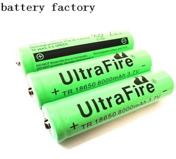 UltreFire 18650-Akku, 8000 mAh, 37 V, Lithium-Akku, Verwendung für Taschenlampen mit starkem Licht, tragbare Ventilatoren usw. 75602854319791