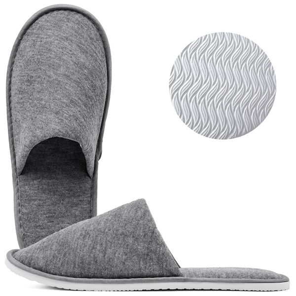 Homens homens internos com bolsa de armazenamento Viagem convidado Hotel suave Hotel respirável confortável spa portátil Solid House Slippers descartáveis ​​dobráveis-21