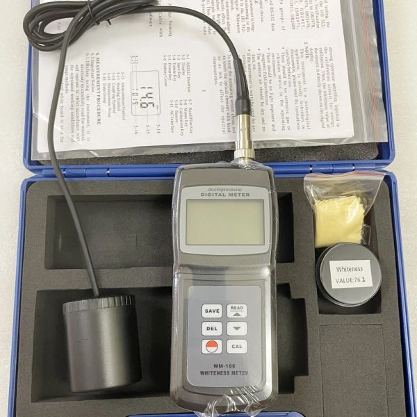 WM-106 Handheld-Weißgradmessgerät, Messbereich 0–120, Weißgradmessung von Textildruck und Färberei, Farbe, Chemie usw.