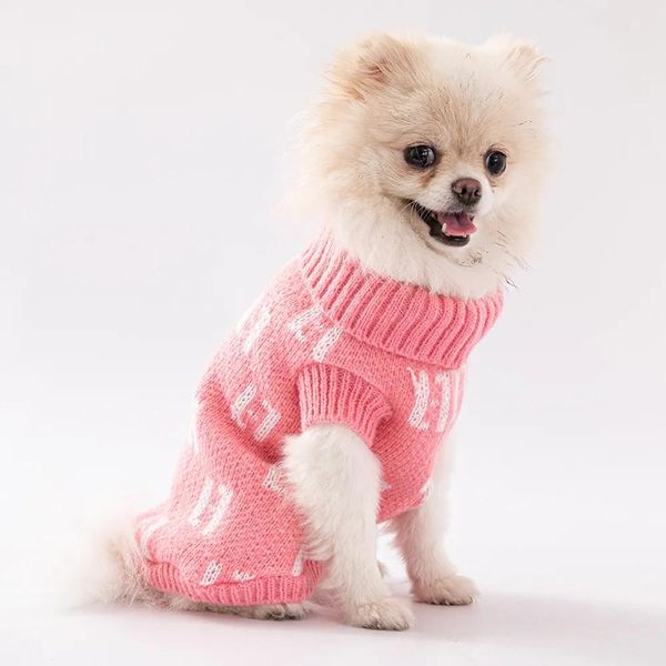 Vestuário superior roupas para animais de estimação gola alta moda camisola pomeranian roupas para cães adequados para cães de tamanho pequeno e médio e roupas de gato