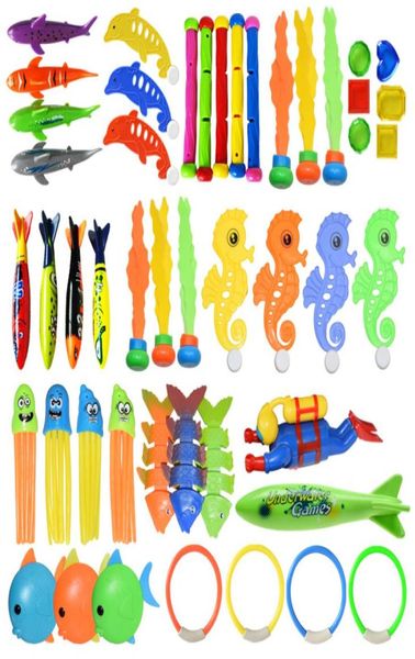 Summer Diving Toy Water Fun Sand Play Turpedos Gifts Bandit Bandit a corto di pesce Octopus Ring da piscina Giochi di allenamento di allenamento S8990166