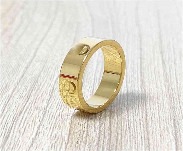 Steel Love Ring Gold Sier Rose Wedding Band Rings for Women Engagement Men Wholal Jewelry Box Ship3974621