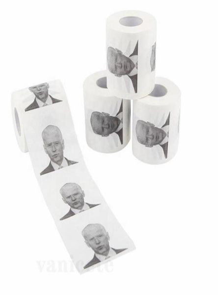 Novidade Joe Biden Rolo de papel higiênico Moda Engraçado Humor Gag Presentes Cozinha Banheiro Tecido de polpa de madeira Guardanapos de papel higiênico impressos 7738436