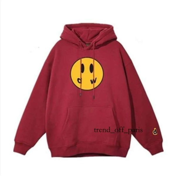 Smiley Face Yellow Man Retro Draw Hoodie Buchstaben Druck Sweatshirt Damen T -Shirt Spring Trend Langarm Top High Street Drews House 286 847