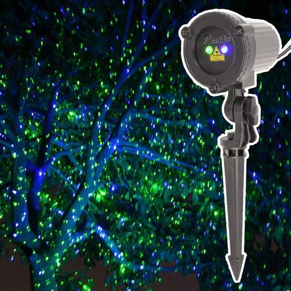 Weihnachtsdekoration Elf Lichter Grüne Blau Outdoor Laser Projektor IP65 wasserdichte Außenfeiertag Laser Licht Projektor2967