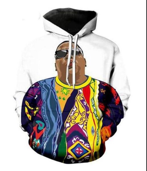 Nuovo moda Harajuku in stile 3D con cappuccio da stampa 3D Biggie Smalls Men Women Autumn and Winter Spetshirt Hoodies Coats BWQ02243503908