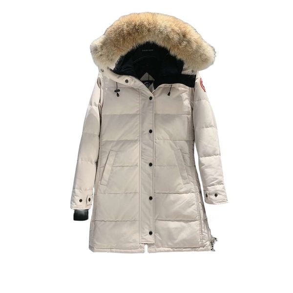 Designer Women Goose Versão de comprimento médio Puffer Down Jacket Womens Down Parkas Winter WhiM Coats Quarte