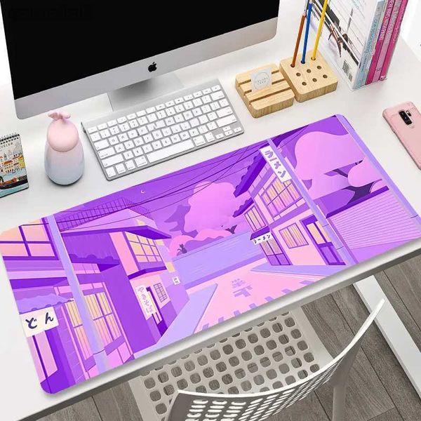 На запястье мыши на запястье отдыхает Pixel City Art Computer Computer Mouse Pad Gaming Mouseepad Gamer крупная мышиная колодка Pink Maus