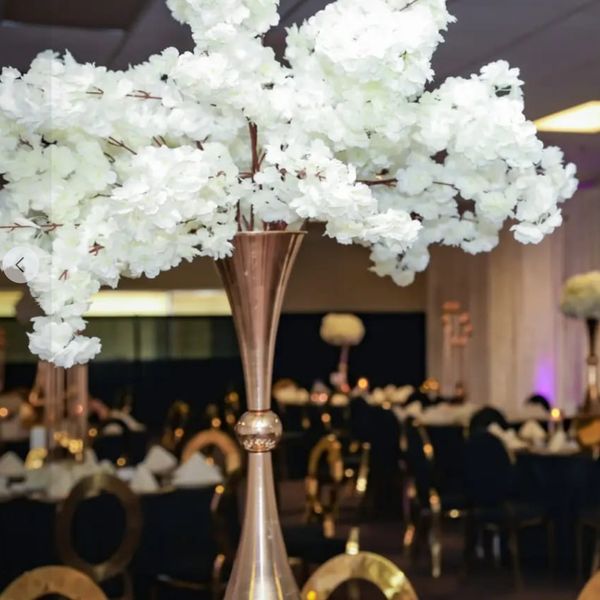 60 cm a 100 cm) Vase Gold Flowers Stand da matrimoni Centrotavola Evento Delicate Flower Road Capo per la decorazione della casa 145
