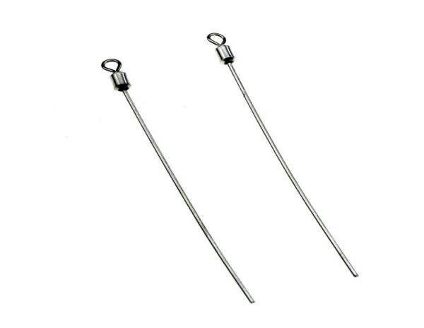 Rompin 20pcslot filo di acciaio morbido canna lunga pesca girevole canna di acciaio inossidabile connettore rotolante accessori per la pesca Tackle1781281