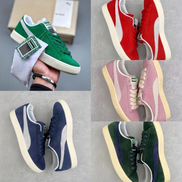 Scarpe sportive da uomo per studenti Scarpe casual traspiranti basse in pelle scamosciata verde foresta Scarpe da skateboard China-Chic professionali per uomo e donna