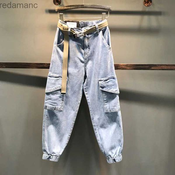 Herren Jeans -Jeans -Jeans Overall Streetwear Fashion Loose Man Neun Point Hosen Weitbein lässiger Wild Vintage Harlan Denim Hosen New YQ231221